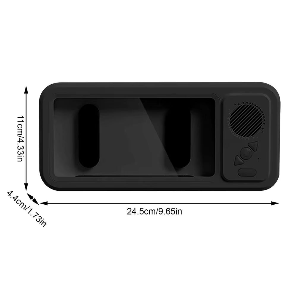 Waterproof Shower Phone Holder with Speaker 360 Rotation Suction Cup Stand Waterproof Case for Bathroom Mirror Wall Car Vent