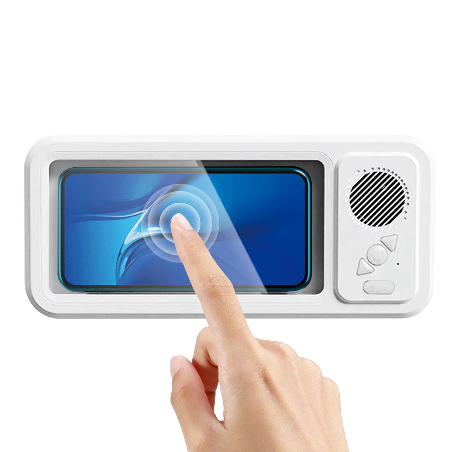 Waterproof Shower Phone Holder with Speaker 360 Rotation Suction Cup Stand Waterproof Case for Bathroom Mirror Wall Car Vent